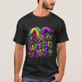Mardi Gras 2026 Jester Hat Carnival New Orleans Fl Tシャツ (正面)