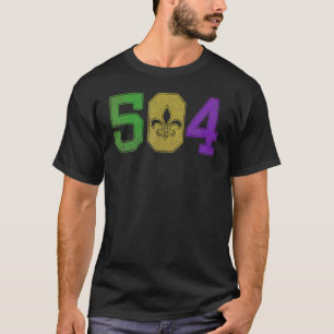 Mardi Gras 504 Tシャツノーラニューオーリンズルイジアナ Tシャツ