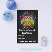 Mardi Gras 5.5インチx 8.5インチポートレートビューノート チラシ (シングル)