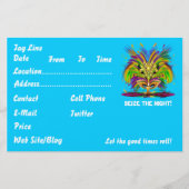 Mardi Gras 5.5インチx 8.5インチPlease View Notes チラシ (裏面)