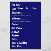 Mardi Gras 5.5インチx 8.5インチPlease View Notes チラシ (裏面)