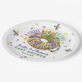 Mardi Gras A little King is on his way ペーパープレート (アングル)