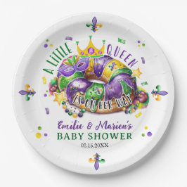 Mardi Gras A little Queen in on the way ペーパープレート