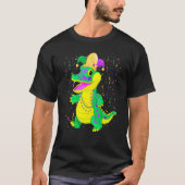 Mardi Gras alligator with Jester Carnival for kids Tシャツ (正面)