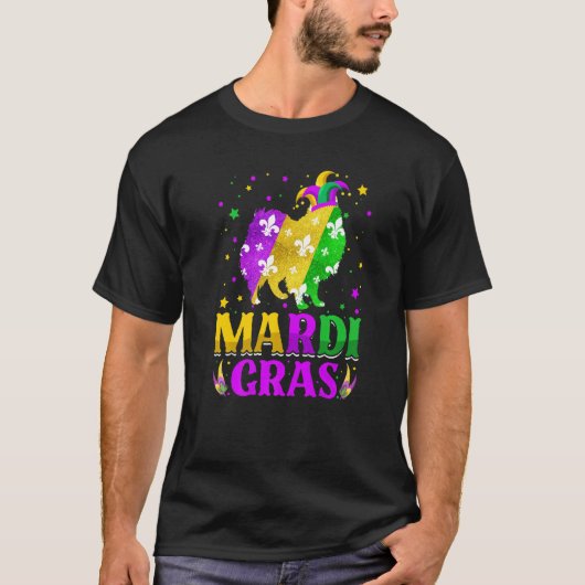 Mardi Gras American Eskimo Dog Lover Carnival Jest Tシャツ (正面)
