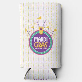 Mardi Gras Archが挿入した点，ガルベストン，テキサス州 スリム缶クーラー