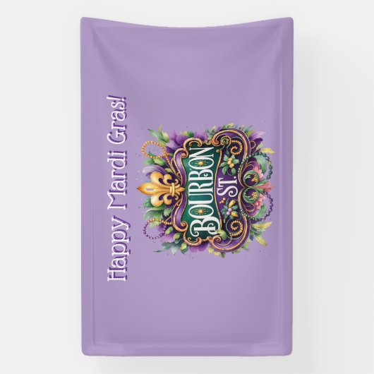 Mardi Gras Banner 横断幕 (縦)