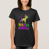 Mardi Gras Beagle Dog Lover Carnival Jester Premiu Tシャツ (正面)