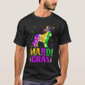 Mardi Gras Bernard Dog Lover Carnival Jester Tシャツ (正面)