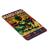 Mardi Gras Black Cat Martini Club Trio マグネット (右側)