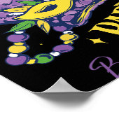Mardi Gras Bourbon Street New Orleans Souvenir Lou ポスター (角)