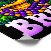 Mardi Gras Bruh Mardigator Alligator Costume Teens ポスター (角)