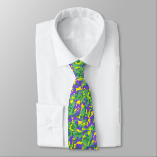 Mardi Gras Camo Camouflage Pattern ネクタイ