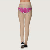 Mardi Gras Carnival Pink Showgirl Costume Leggings レギンス (裏面)