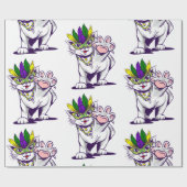 mardi gras cat funny kitten ラッピングペーパー (フラット)