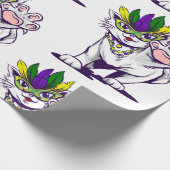 mardi gras cat funny kitten ラッピングペーパー (角)