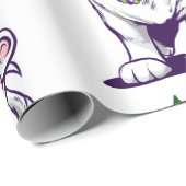 mardi gras cat funny kitten ラッピングペーパー (ロールコーナー)