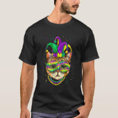 Mardi Gras Cat Mask Funny Carnival Parade Party Ca Tシャツ (正面)