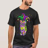 Mardi Gras Cat Mask Funny Carnival Parade Party Ca Tシャツ (正面)