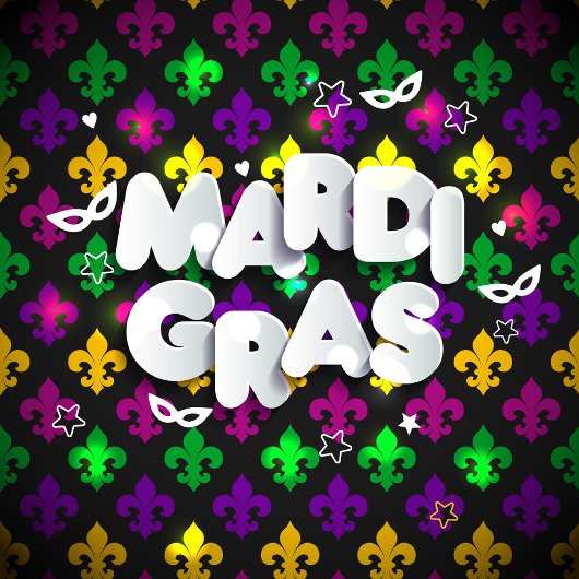 Mardi Gras Celebration スクエアシール
