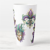  Mardi Gras Celebration Ceramic Latte Mug カフェラテマグ (正面)