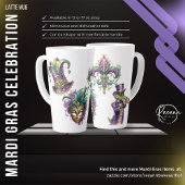  Mardi Gras Celebration Ceramic Latte Mug カフェラテマグ