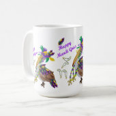 Mardi Gras ceremic party coffee mug コーヒーマグカップ (正面左)
