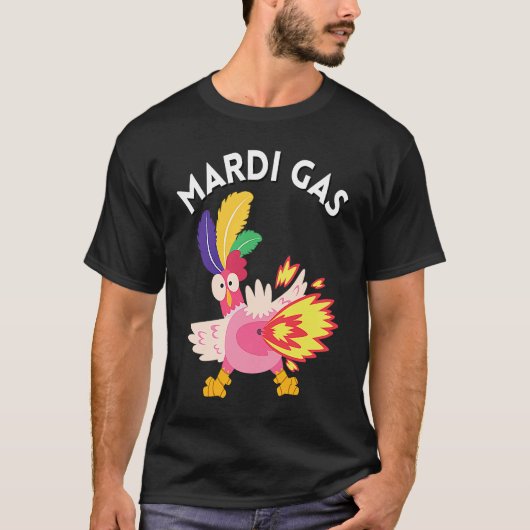 Mardi Gras Chicken Meme Farts Mardi Gas Chicken Be Tシャツ (正面)