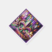 Mardi Gras Cocktail Napkin スタンダードカクテルナプキン (角)