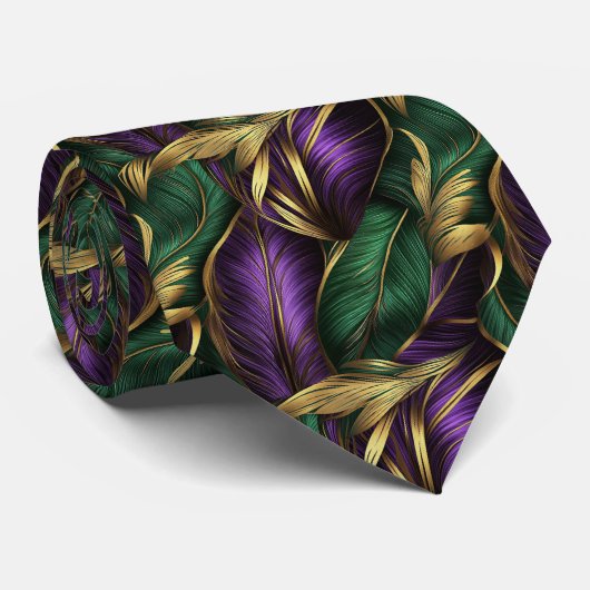 Mardi Gras Color Pattern  ネクタイ (ロール)