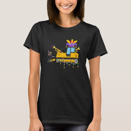 Mardi Gras Construction Celebrations Fat Tuesday P Tシャツ (正面)