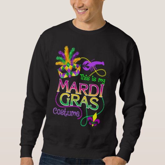 Mardi Gras Costume It's a Mardi Gras Thing Beads a スウェットシャツ (正面)