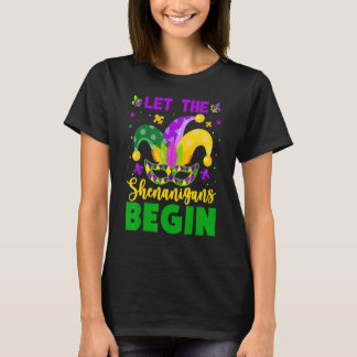 Mardi Gras Costume Let The Shenanigans Begin Mardi Tシャツ