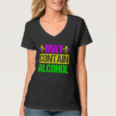 Mardi Gras Costume May Contain Alcohol  Party Men  Tシャツ (正面)