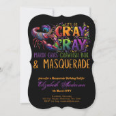 Mardi Gras CrawfishのボイルマスカレードがCray Crayを可能にする 招待状 (正面)