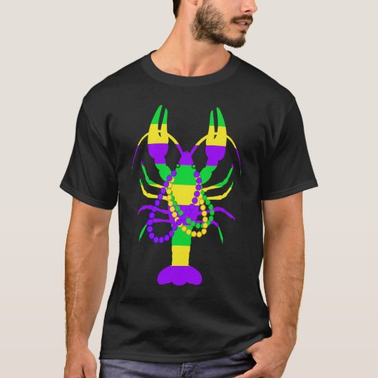 Mardi Gras Crawfish Beads For Men Women  1 Tシャツ (正面)