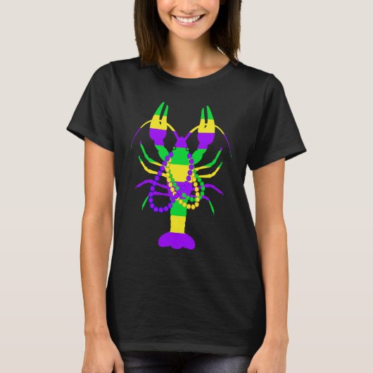 Mardi Gras Crawfish Beads For Men Women  1 Tシャツ (正面)
