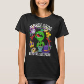 Mardi Gras Crawfish Crawdad Feed Me Beads Jester H Tシャツ (正面)