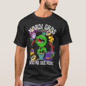 Mardi Gras Crawfish Crawdad Feed Me Beads Jester H Tシャツ (正面)