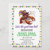 Mardi gras crawfish party invitation 招待状 (正面)