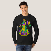 Mardi Gras Crocodile Alligator Lover New Orleans L Tシャツ (正面フル)