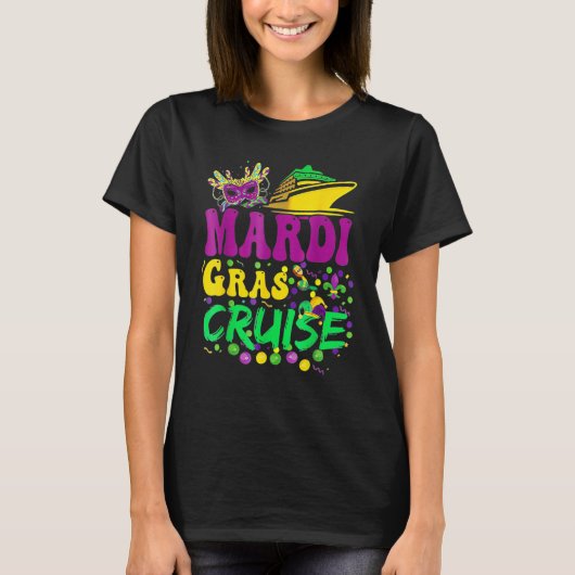 Mardi Gras Cruise Cruising New Orleans Party Costu Tシャツ (正面)