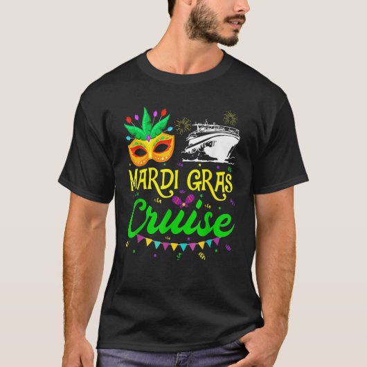 Mardi Gras Cruise Cruising New Orleans Party Costu Tシャツ (正面)