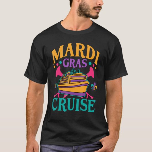 Mardi Gras Cruise Party Celebration Fun New Orlean Tシャツ (正面)