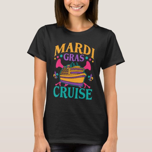Mardi Gras Cruise Party Celebration Fun New Orlean Tシャツ (正面)