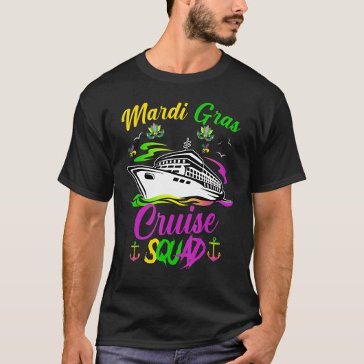 Mardi Gras Cruise Squad 2023 Matching Group Tシャツ (正面)