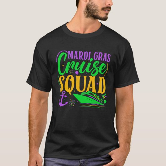 Mardi Gras Cruise Squad Carnival Family Vacation P Tシャツ (正面)
