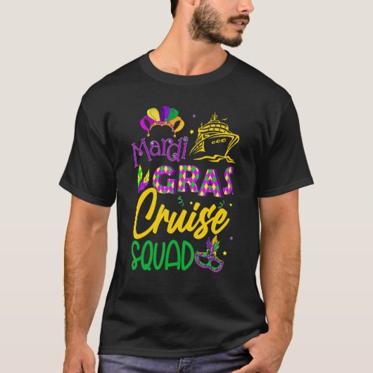 Mardi Gras Cruise Squad Matching Group Cruising Cr Tシャツ (正面)