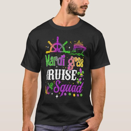 Mardi Gras Cruise Squad Matching Group Cruising F Tシャツ (正面)