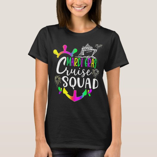 Mardi Gras Cruise Squad Matching Group Family Vaca Tシャツ (正面)